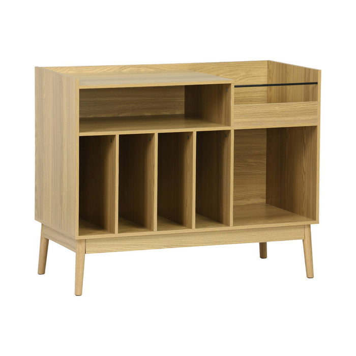 sweeek - Opbergmeubel met houtdecor, L 100 x B 48 x H 81,5cm