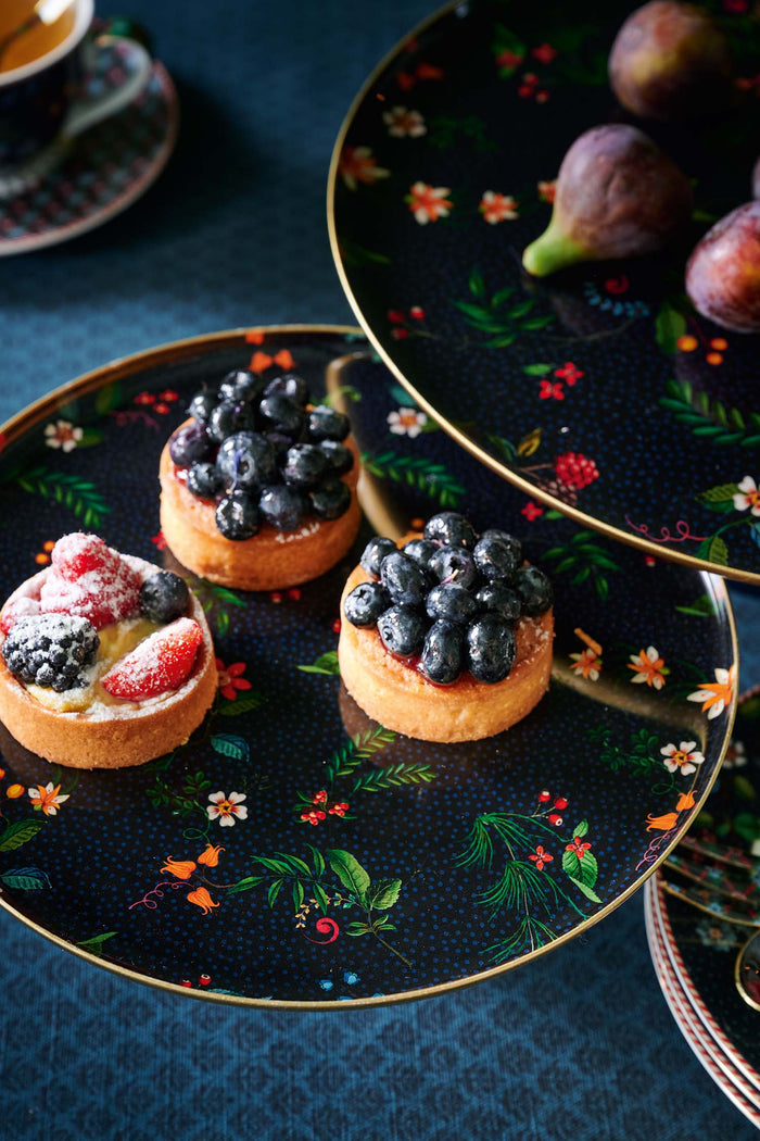 Pip Studio Serveerschaal Berry Blues - Fruitschaal - Blauw - 24x9cm