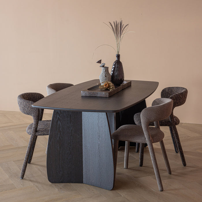 by fonQ Oakline Curve Eettafel B 180 cm - Mystic Brown