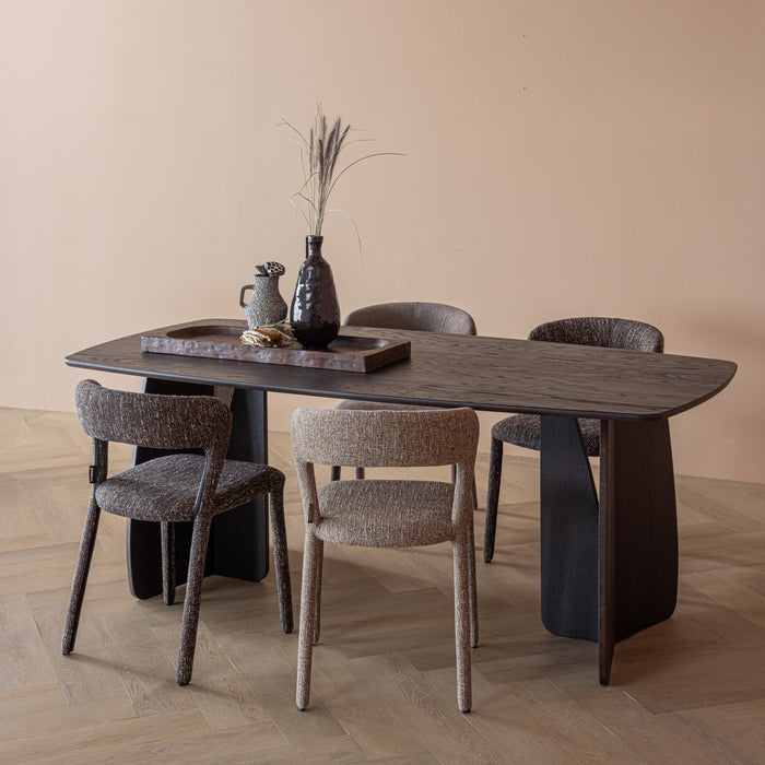 by fonQ Oakline Curve Eettafel B 200 cm - Mystic Brown