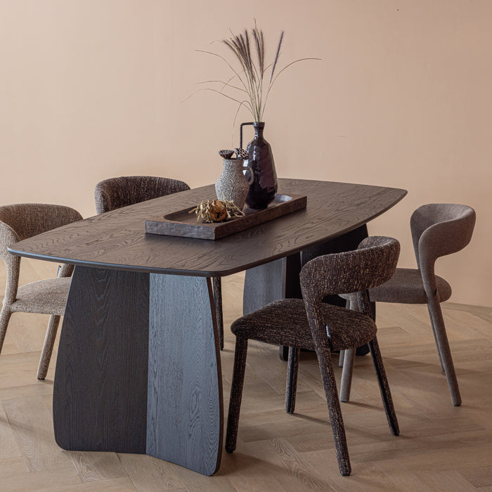 by fonQ Oakline Curve Eettafel B 200 cm - Mystic Brown