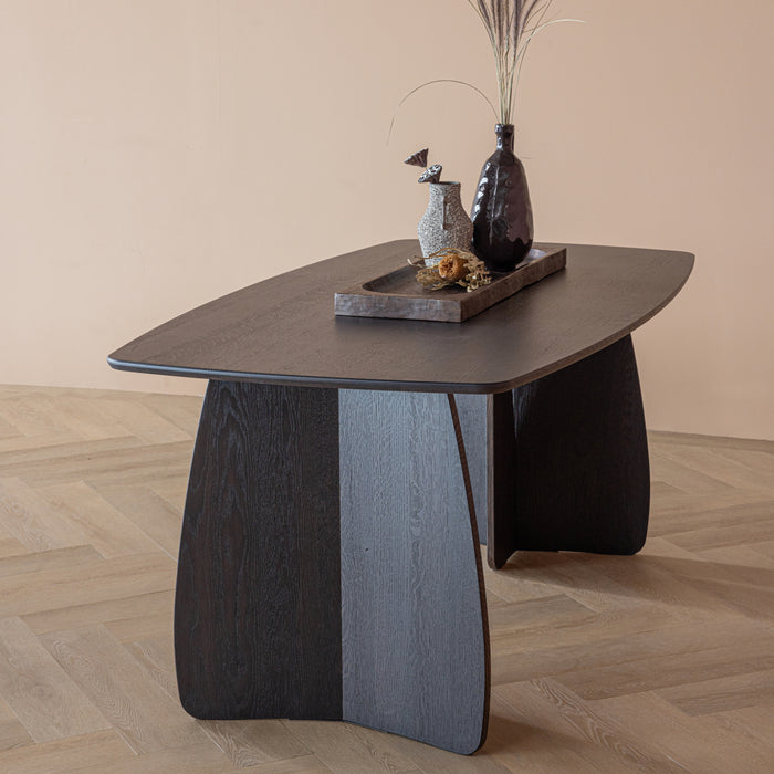 by fonQ Oakline Curve Eettafel B 200 cm - Mystic Brown