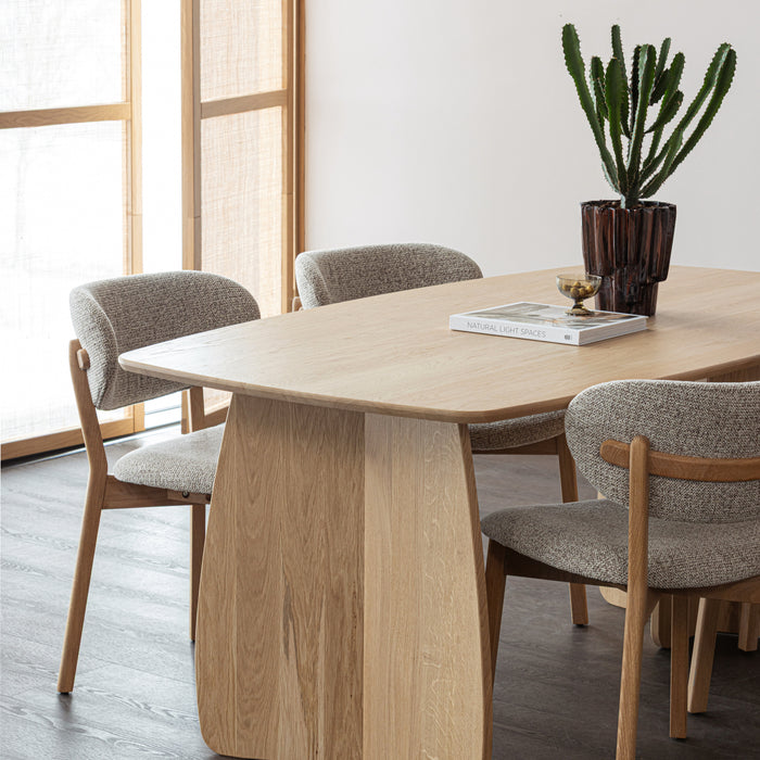 by fonQ Oakline Curve Eettafel B 180 cm - Natural