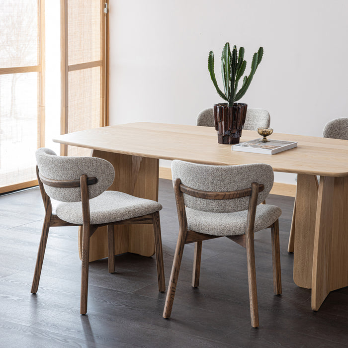 by fonQ Oakline Curve Eettafel B 200 cm - Natural