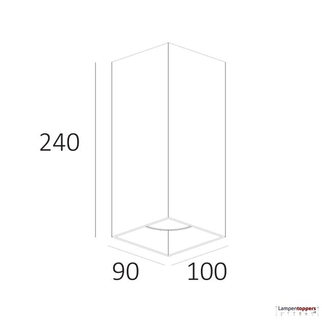 Artdelight Wandlamp Dante 2 XL Antiek Brons GU10 Up & Downlight