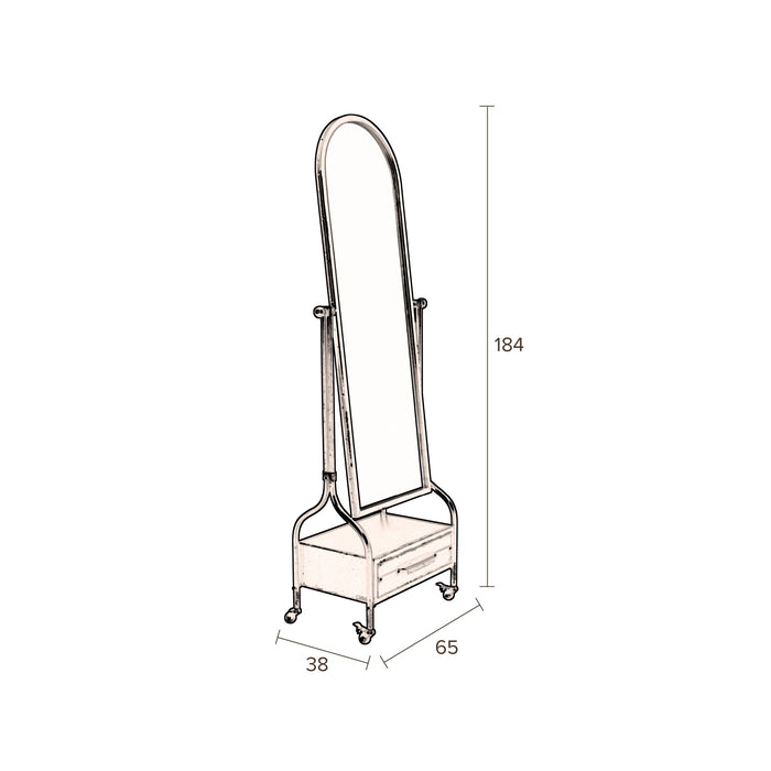 Dutchbone Gubo Spiegel - H 184 x B 65 cm
