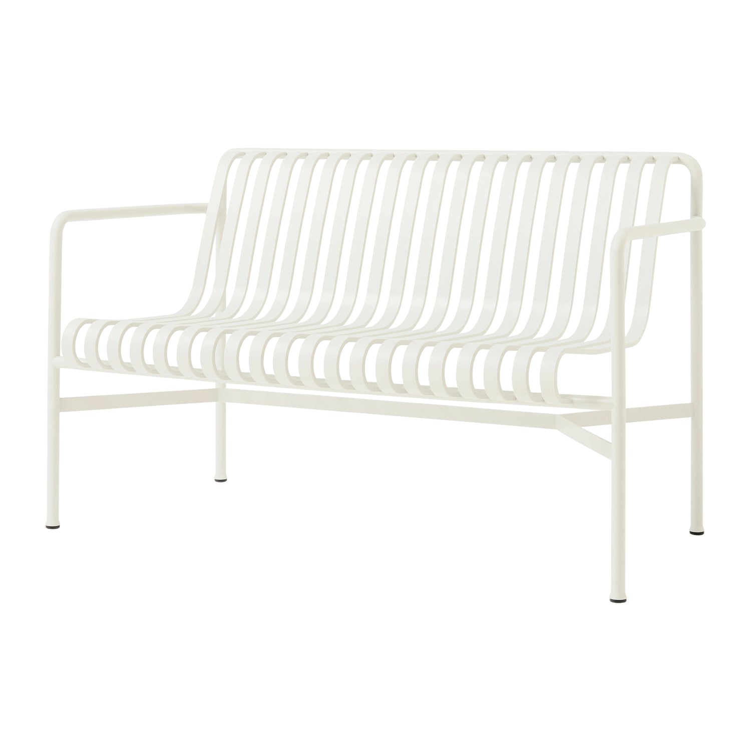 HAY Palissade Tuinbank 2,5-zits met Armleuning - Crème Wit