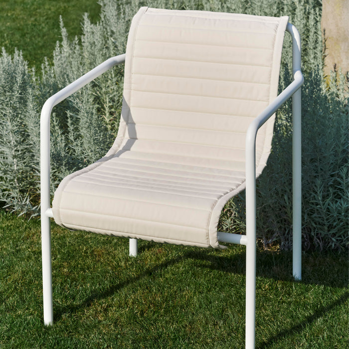 HAY Palissade Quilted Kussen voor Tuinstoel - Crème Wit