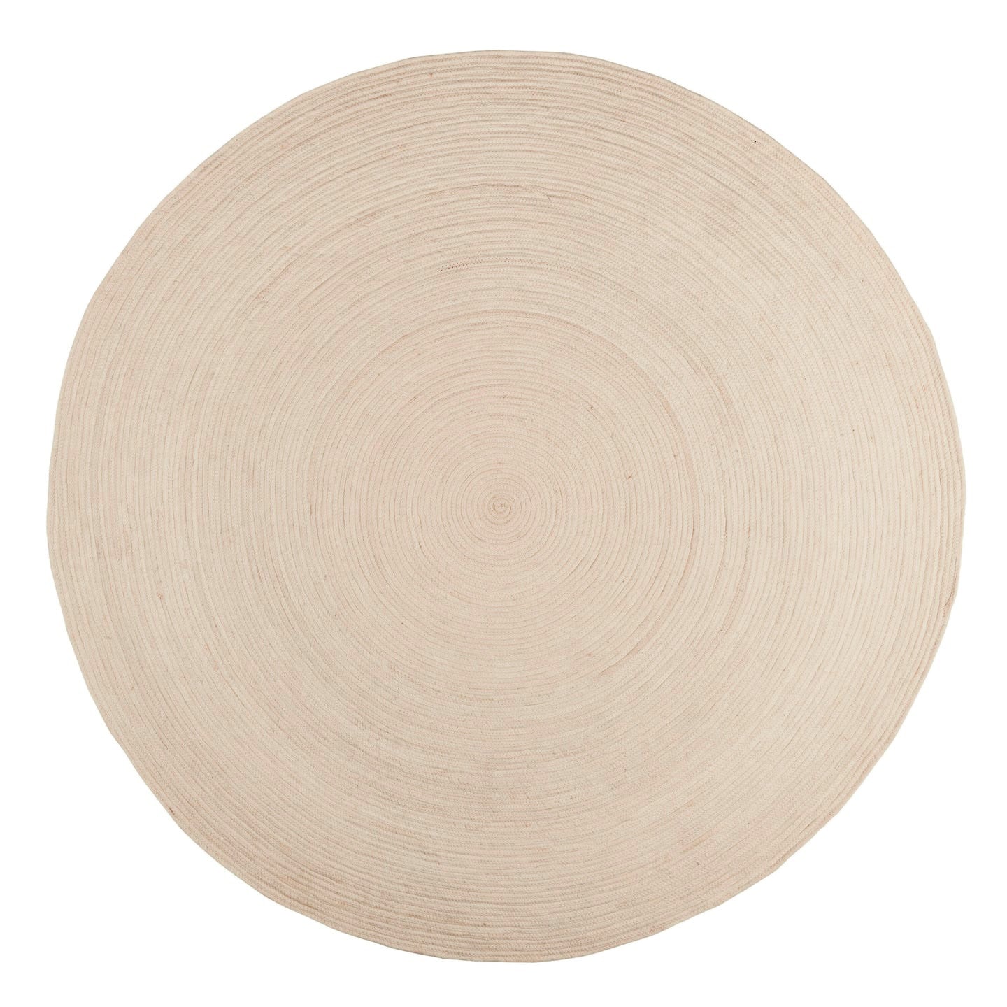 by fonQ Dots Wollen Vloerkleed Ø 240 cm  - Crème