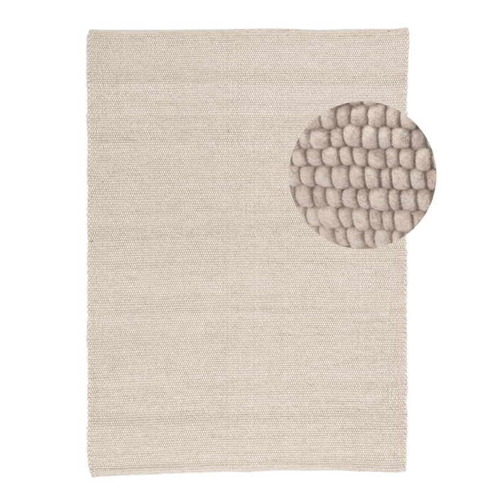 by fonQ Dots Wollen Vloerkleed 160 x 230 cm  - Beige