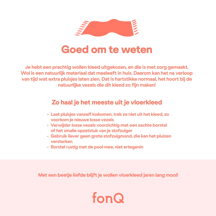 by fonQ Dots Wollen Vloerkleed 200 x 300 cm  - Kiezel