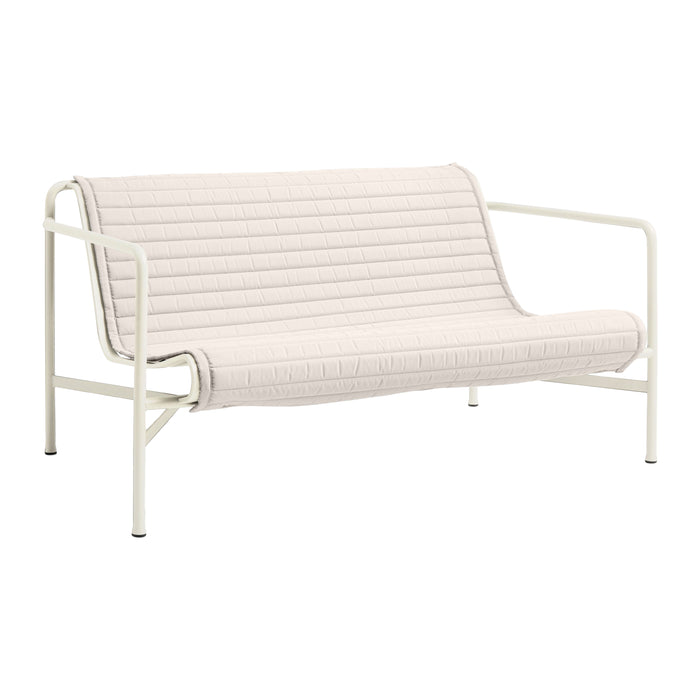 HAY Palissade Quilted Kussen voor 2,5-zits Tuinbank - Crème Wit
