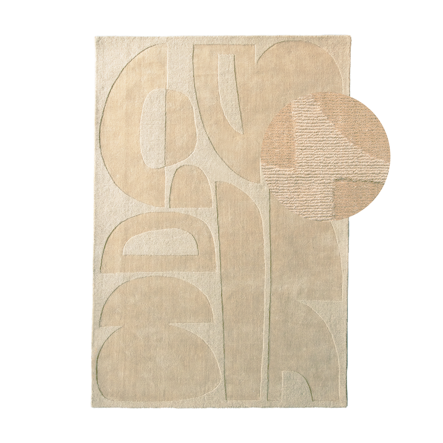 by fonQ Reform Vloerkleed 160 x 230 cm - Sand