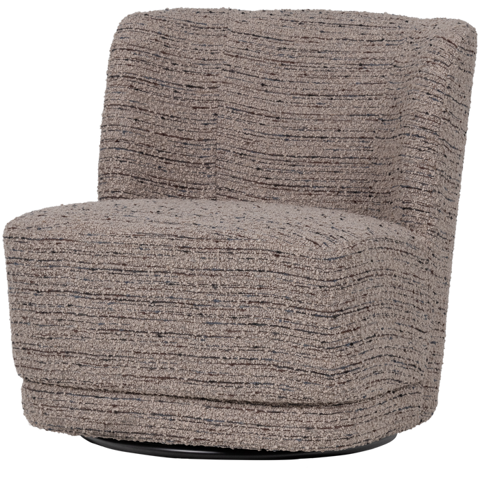 WOOOD Atty Draaifauteuil - Grove Melange - Beige - 75x74x65