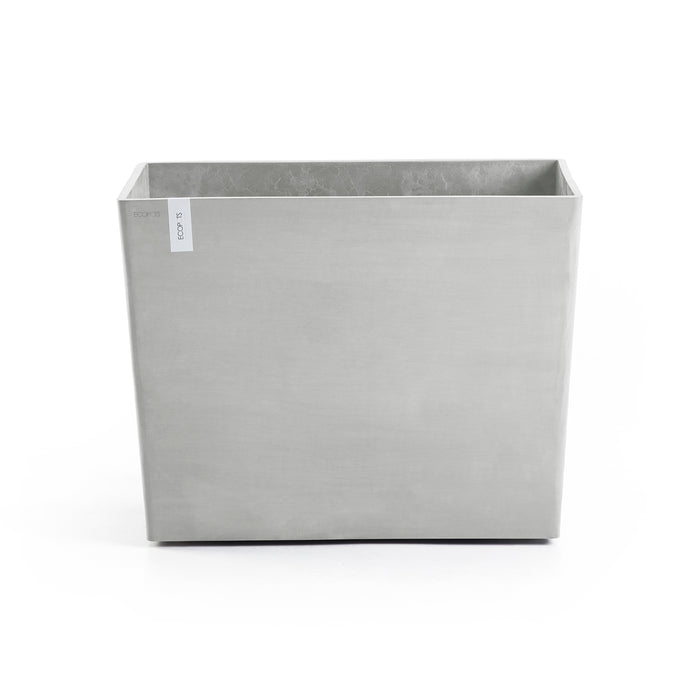 Ecopots Paris Bloempot Met Wielen B 85 x D 40 cm - Witgrijs