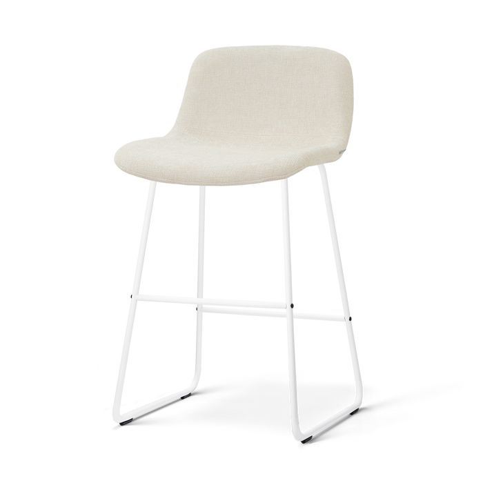 Nolon Nino-Mats Barkruk Cottonbeige - Wit Onderstel - 65 Cm