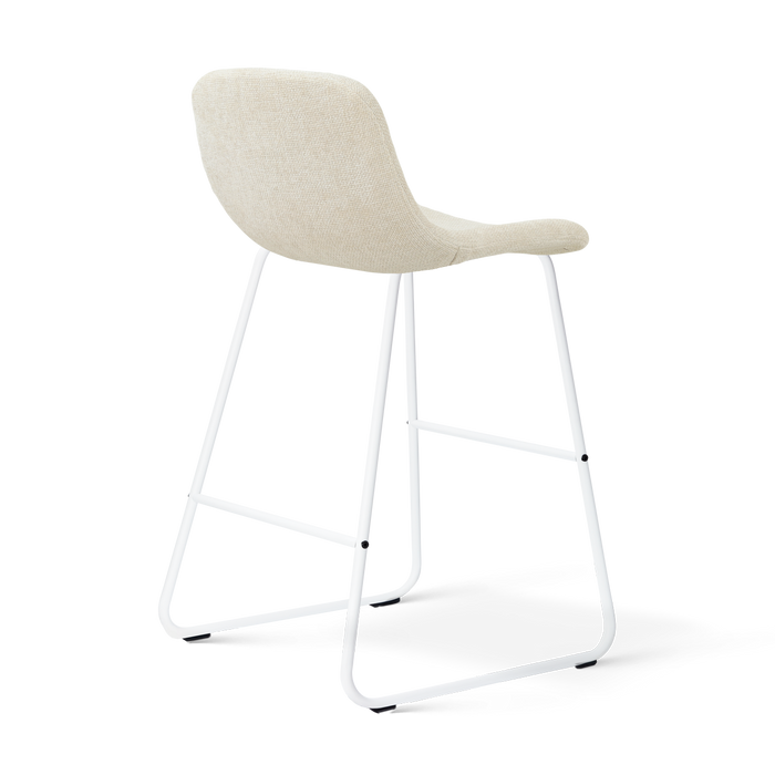 Nolon Nino-Mats Barkruk Cottonbeige - Wit Onderstel - 65 Cm