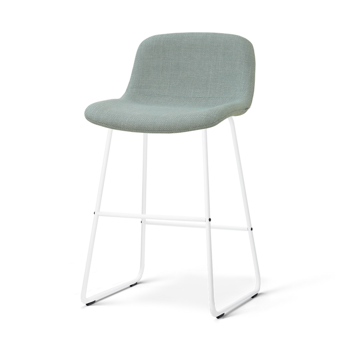 Nolon Nino-Mats Barkruk Saliegroen - Wit Onderstel - 65 Cm