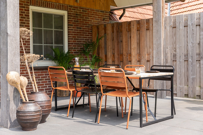 MaximaVida Max metalen tuinstoel roestbruin