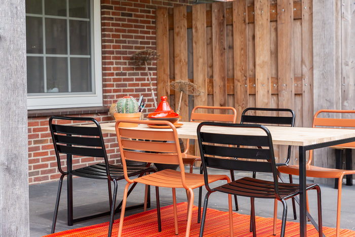 MaximaVida Max metalen tuinstoel roestbruin