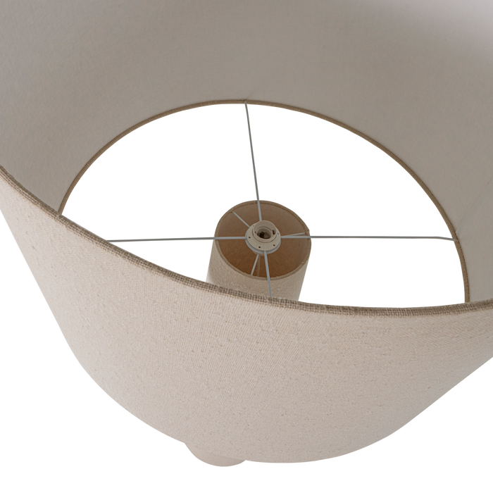 WOOOD Loft Vloerlamp XXL Ø70 CM - Metaal|Bouclé - Naturel - 160x70x70