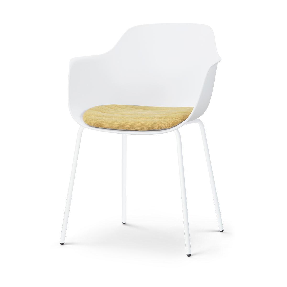 Nolon Nora-Liz eetkamerstoel wit met warm oker zitkussen - wit