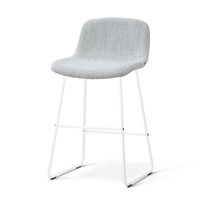 Nolon Nino-Mats Barkruk Grijs Melange - Wit Onderstel - 65 Cm