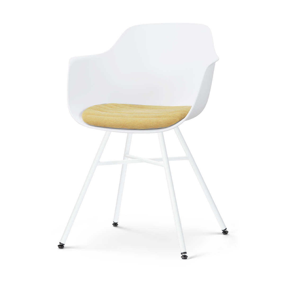 Nolon Noa-Liz eetkamerstoel wit met warm oker zitkussen - wit