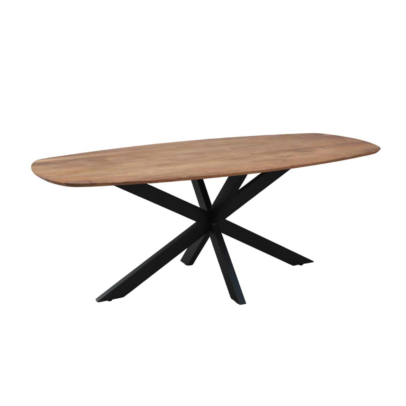 Old Inn - Eetkamertafel Mango Deens ovaal 200x100cm met Spinpoot