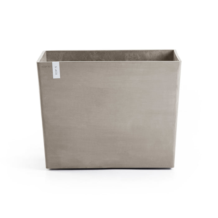 Ecopots Paris Bloempot Met Wielen B 85 x D 40 cm - Taupe