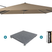 Platinum Challenger T2 3x3 m. parasol Taupe met voet en hoes