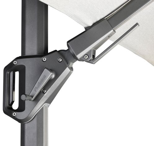 Platinum Challenger T2 3x3 m. parasol Taupe met voet en hoes