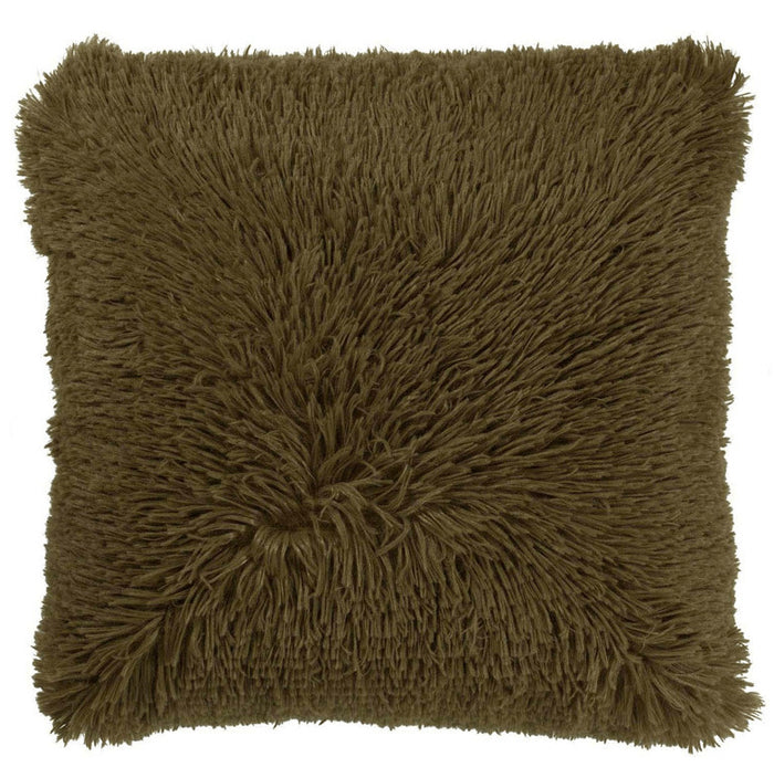 Dutch Decor sierkussen Fluffy - 60x60 cm Military Olive