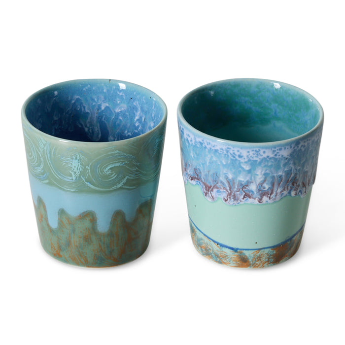 HKliving 70's Ceramics Van Gogh Koffiemok - Set van 2 - Self Portrait