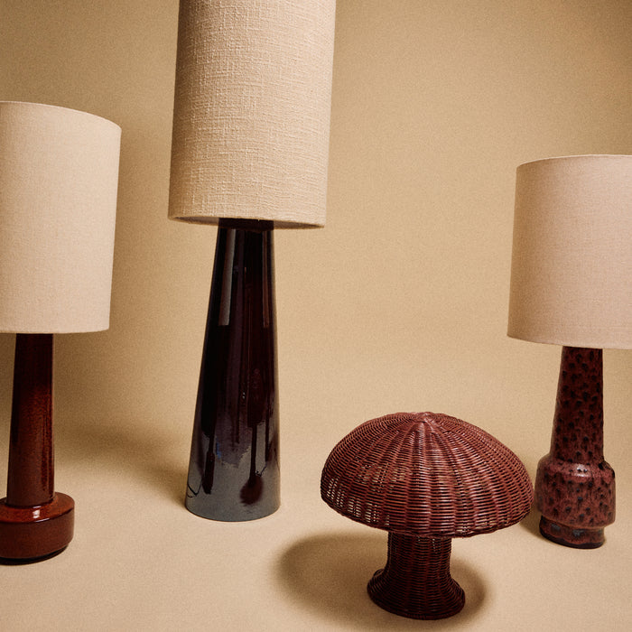 HKliving Cone Lampenvoet XL - Glossy Brown