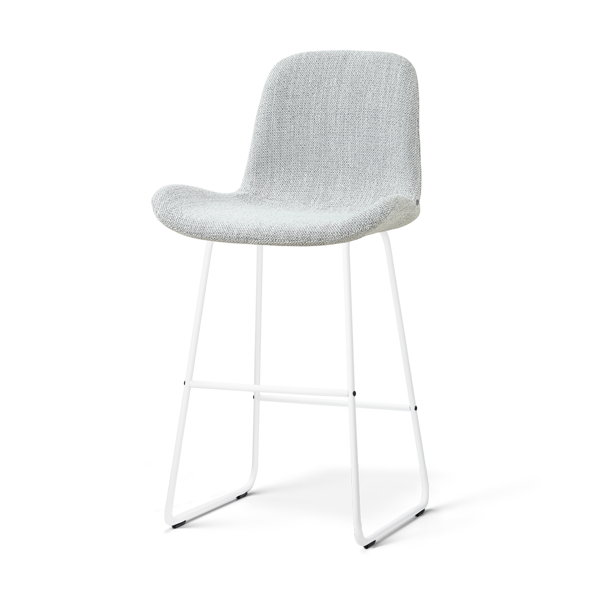 Nolon Nino-Fé Barkruk Grijs Melange - Wit Onderstel - 75 Cm