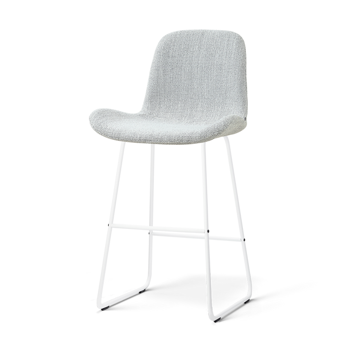 Nolon Nino-Fé Barkruk Grijs Melange - Wit Onderstel - 75 Cm