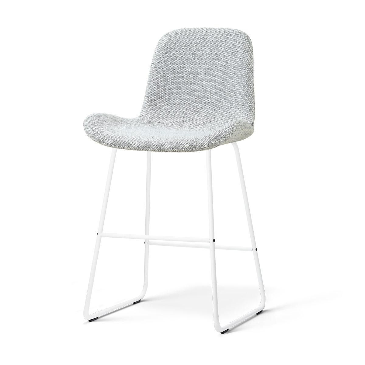 Nolon Nino-Fé Barkruk Grijs Melange - Wit Onderstel - 65 Cm