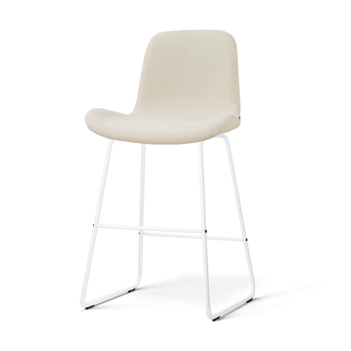 Nolon Nino-Fé Barkruk Cottonbeige - Wit Onderstel - 65 Cm