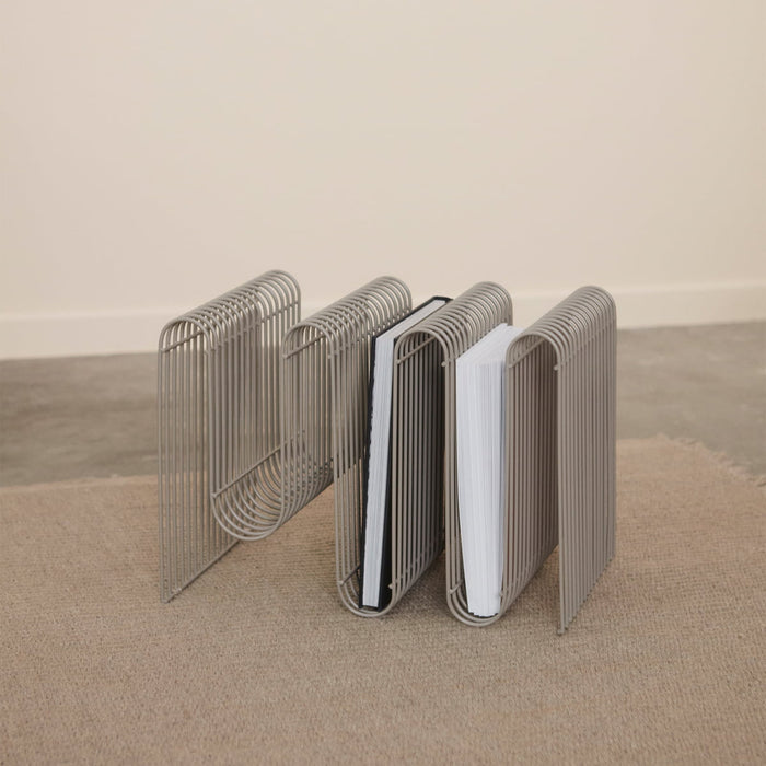 Curva tijdschriftenrek zilver