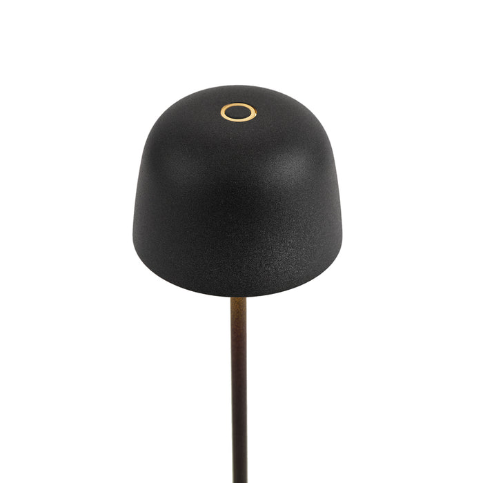 QAZQA Tafellamp zwart incl. LED oplaadbaar met laadstation IP65 -