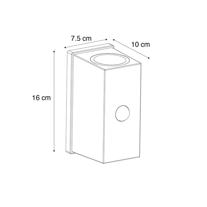 QAZQA Wandlamp zwart 4-stap sensor magnetisch incl. LED oplaadbaar -