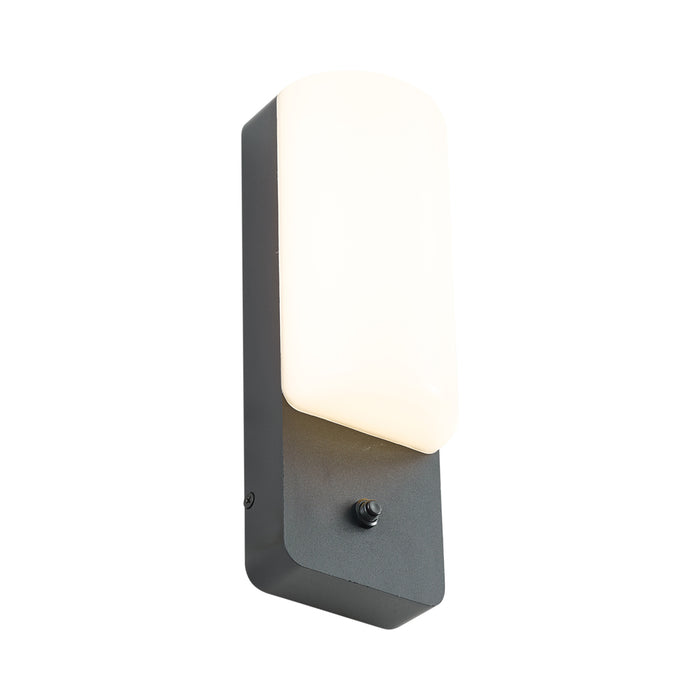 QAZQA Buiten wandlamp zwart met schemersensor incl. LED - Shift