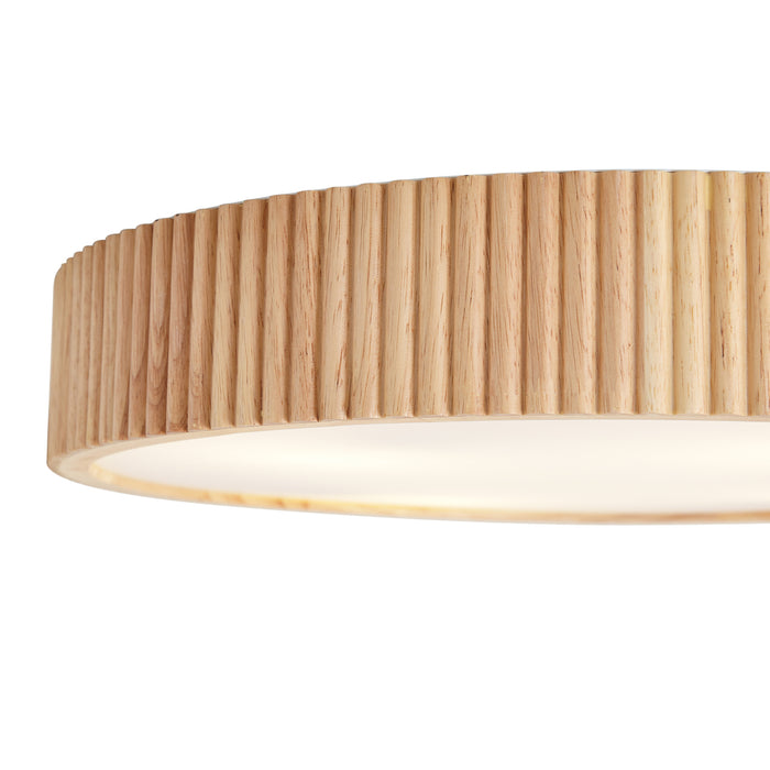 QAZQA Japandi plafondlamp hout 50cm 4-lichts - Lyra