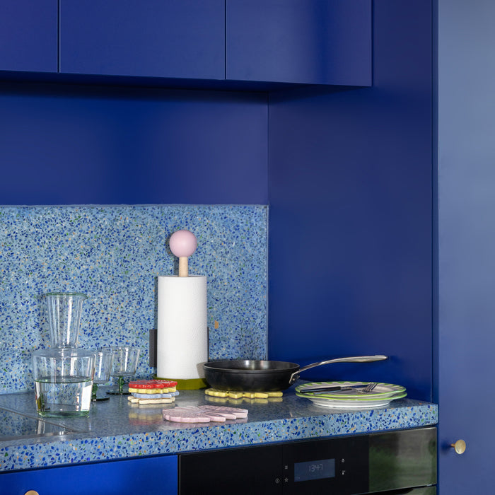 &k amsterdam Halma Keukenrolhouder - Roze