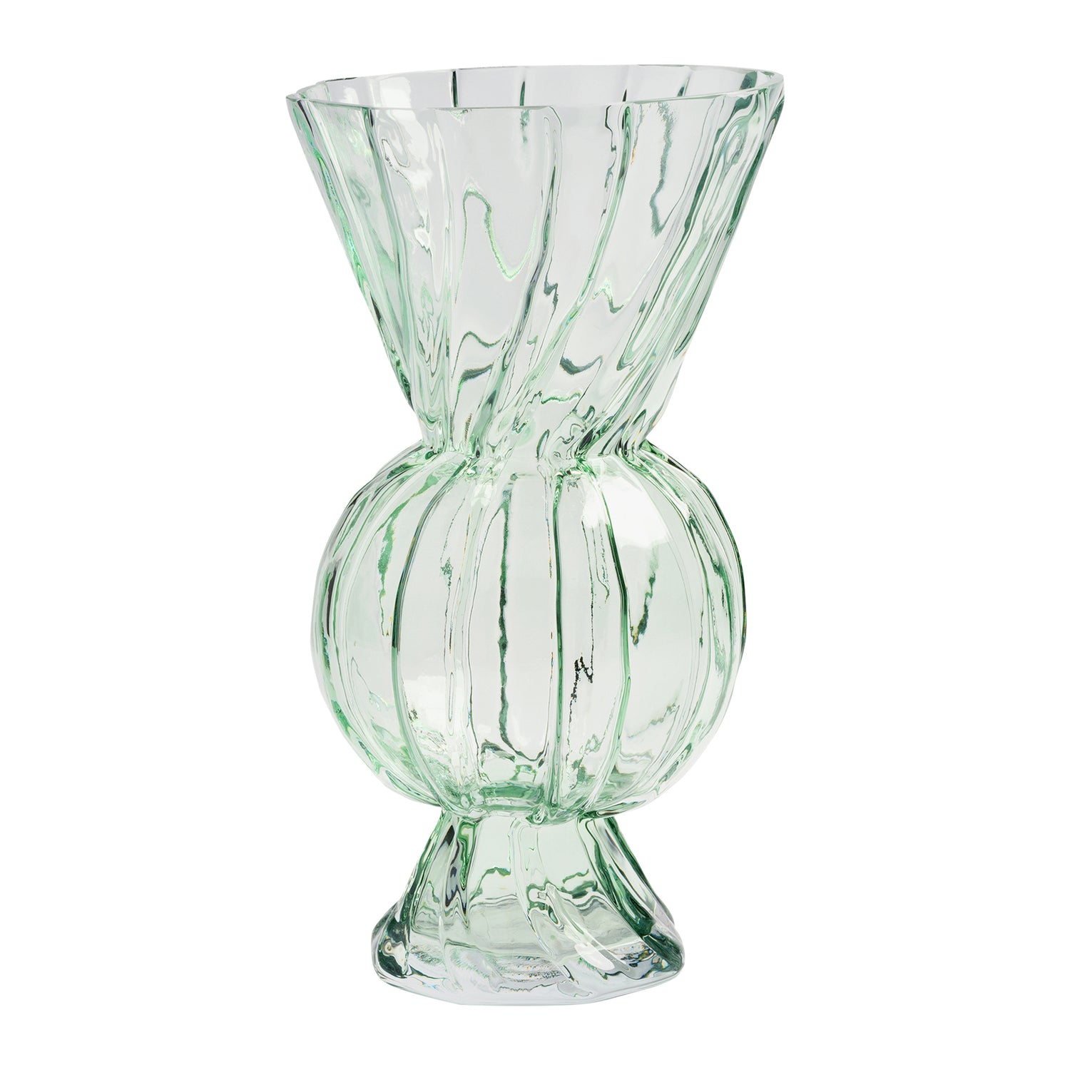 &k amsterdam Rhombic Glass Vaas - Groen
