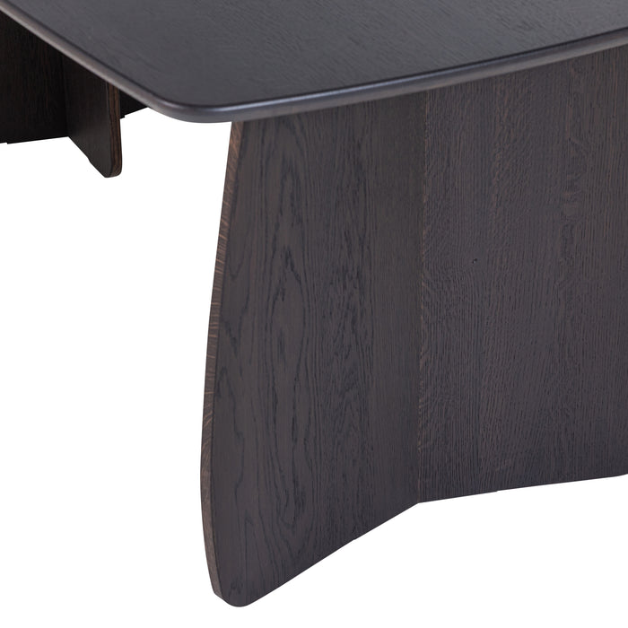 by fonQ Oakline Curve Eettafel B 220 cm - Mystic Brown