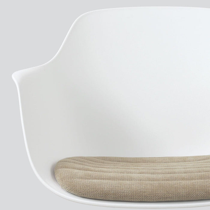 Nolon Noa-Liz Eetkamerstoel Wit met Nougatbruin Zitkussen Wit