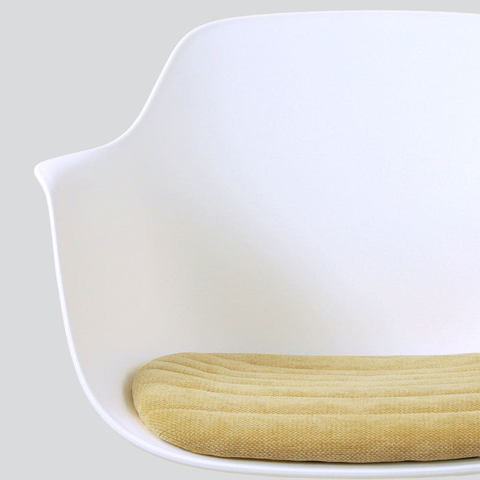 Nolon Noa-Liz eetkamerstoel wit met warm oker zitkussen - wit