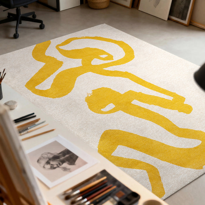 Louis de Poortere Ribbon Vloerkleed 200 x 280 cm - Pure Yellow
